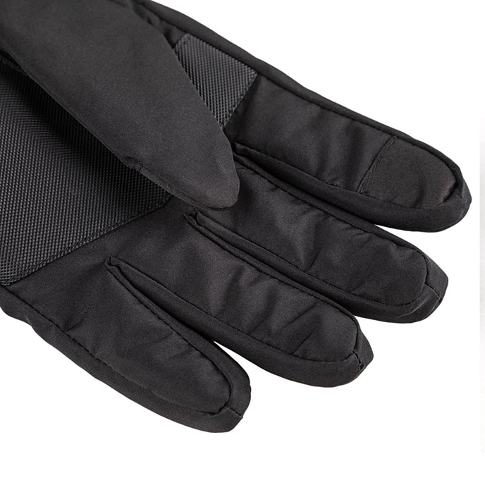 Isotoner® Mens Water Repellent Padded SmarTouch  Glove with Ribbed Cuff Black Extra Image 1